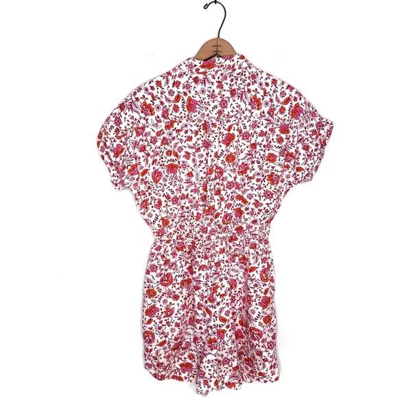 Jessica Simpson | Floral Linen Blend Short Sleeve Romper Size Medium - Picture 3 of 7